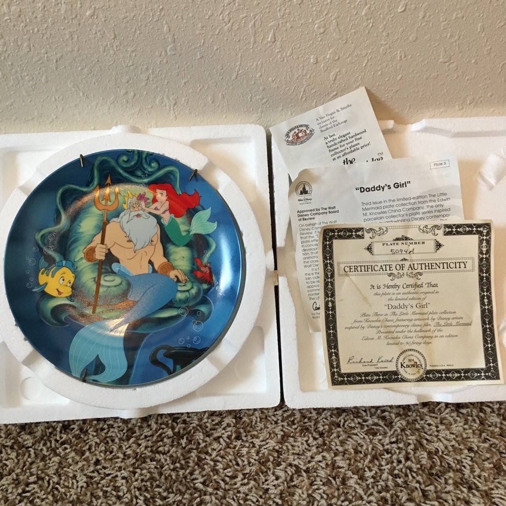 Disney Collector Plate Daddy’s Girl Little Mermaid